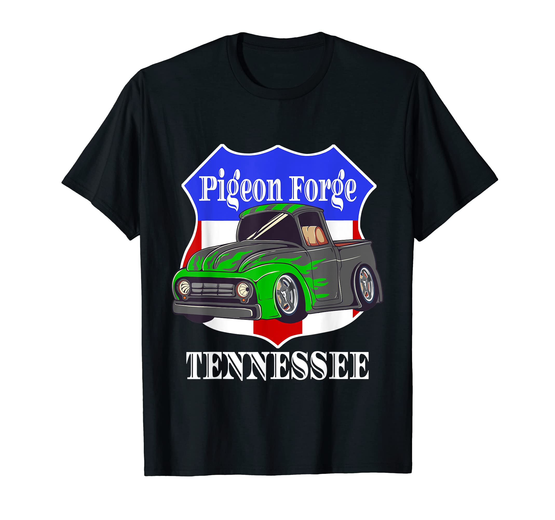 Pigeon Forge Tennessee Hot Rod Run Car T-Shirt - Minimalist Print Unisex - T-Shirt, Sweatshirt, Hoodie