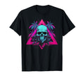 Skull Vaporwave Retrowave Aesthetic T-Shirt - Aesthetic Graphic for Adults - T-Shirt, Sweatshirt, Hoodie
