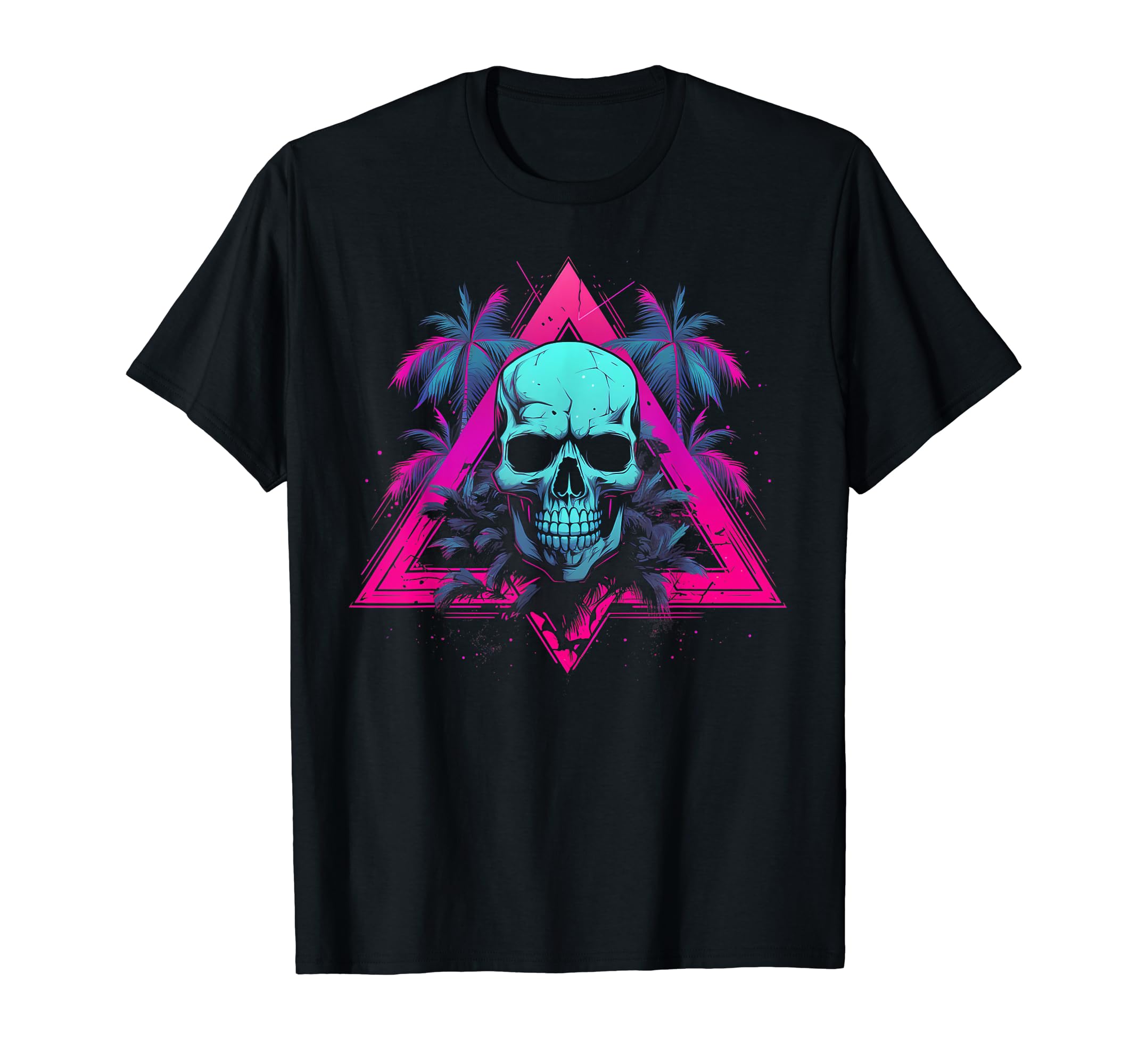 Skull Vaporwave Retrowave Aesthetic T-Shirt - Aesthetic Graphic for Adults - T-Shirt, Sweatshirt, Hoodie