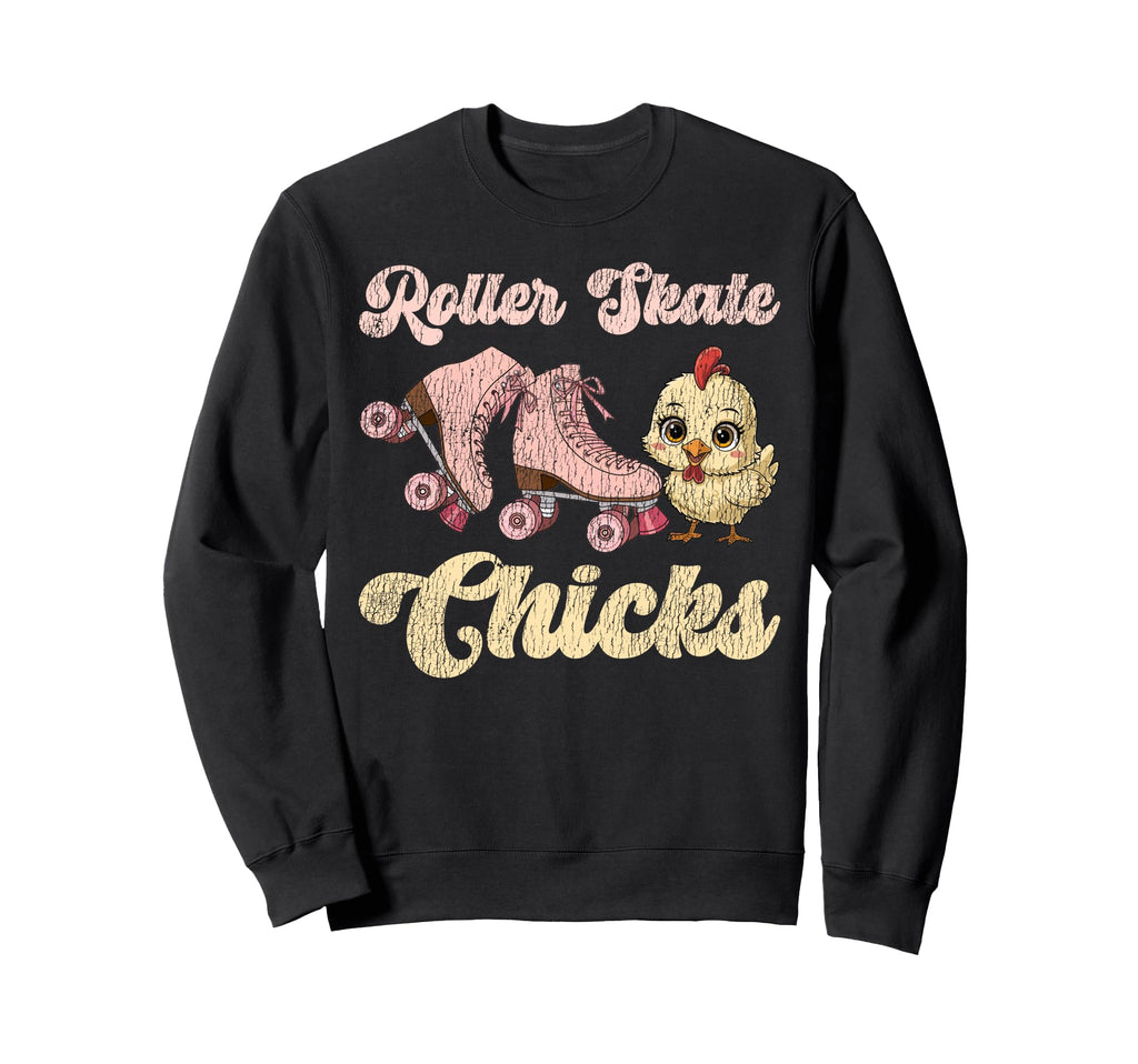 Roller Skating Skate 1970S Chicken Sweatshirt - Minimalist Print Men Women - T-Shirt, Sweatshirt, Hoodie