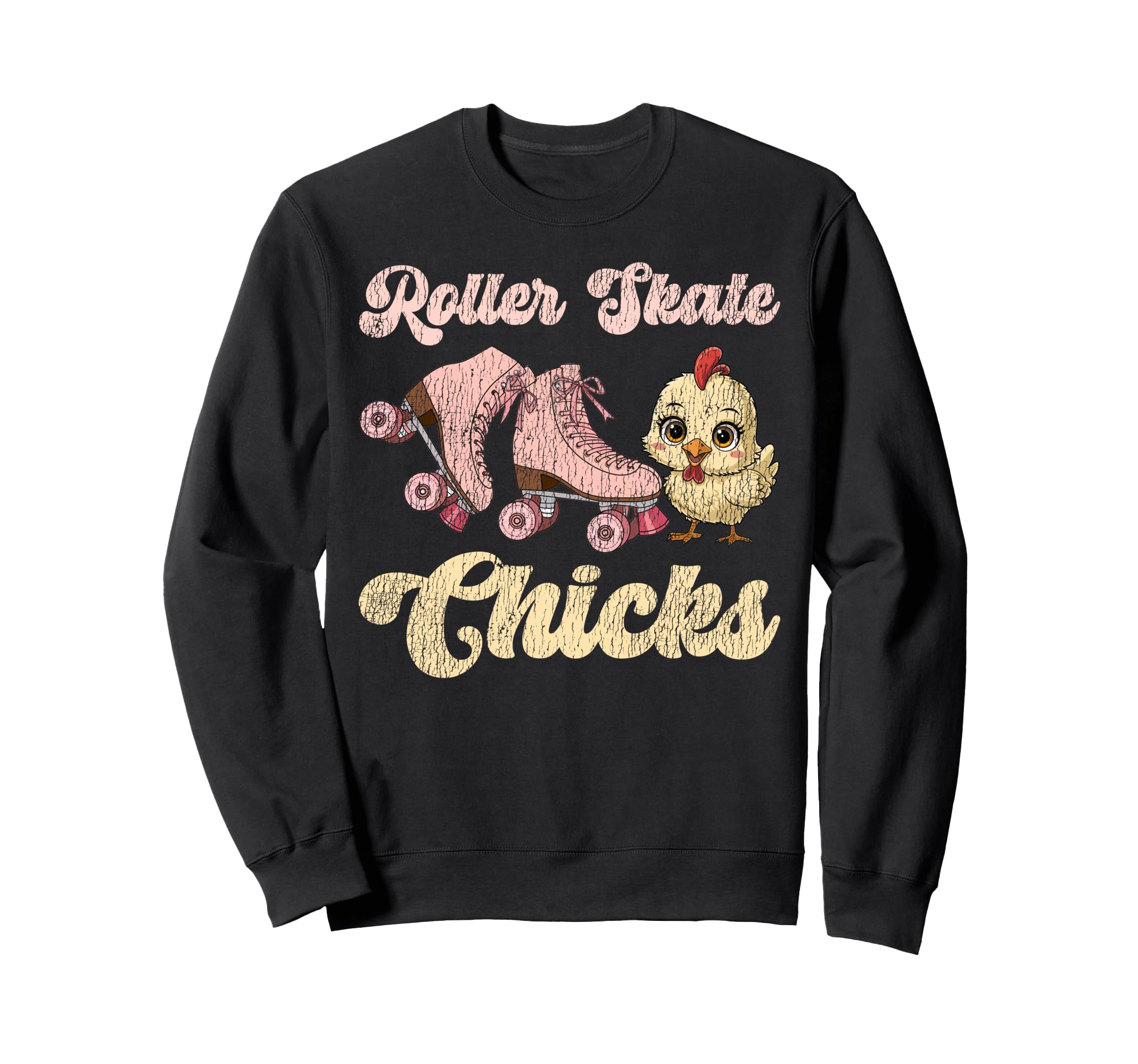 Roller Skating Skate 1970S Chicken Sweatshirt - Minimalist Print Men Women - T-Shirt, Sweatshirt, Hoodie