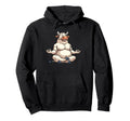Meditation Bull Yoga Pose Relaxing Animal Hoodie - Graphic Print for Adults - T-Shirt, Sweatshirt, Hoodie