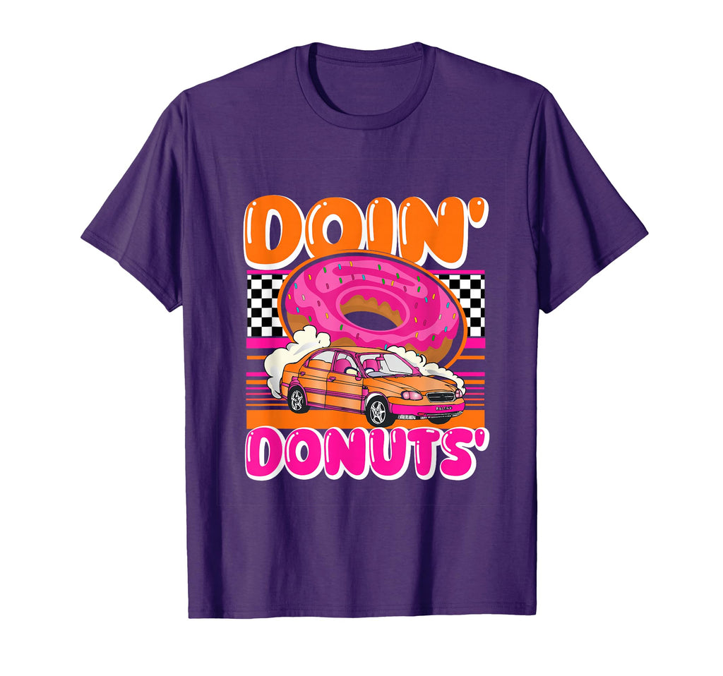 Funny Doin Donuts Parody Drifting Car T-Shirt - Unique Graphic for Adults - T-Shirt, Sweatshirt, Hoodie