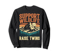 Support Wildlife Raise Twins Sweatshirt - Minimalist Print for Adults - T-Shirt, Sweatshirt, Hoodie