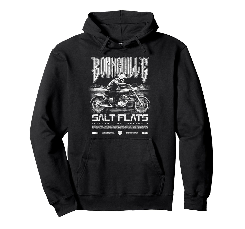 Bonneville Salt Flats Motorcycle Racing Hoodie - Trendy Graphic Men Women - T-Shirt, Sweatshirt, Hoodie