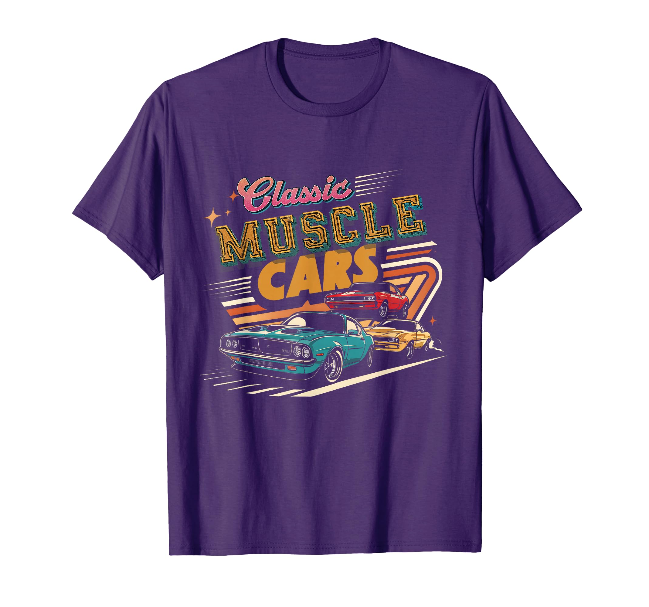 Muscle Car American Car 80S Oldfashioned T-Shirt - Unique Graphic Unisex - T-Shirt, Sweatshirt, Hoodie