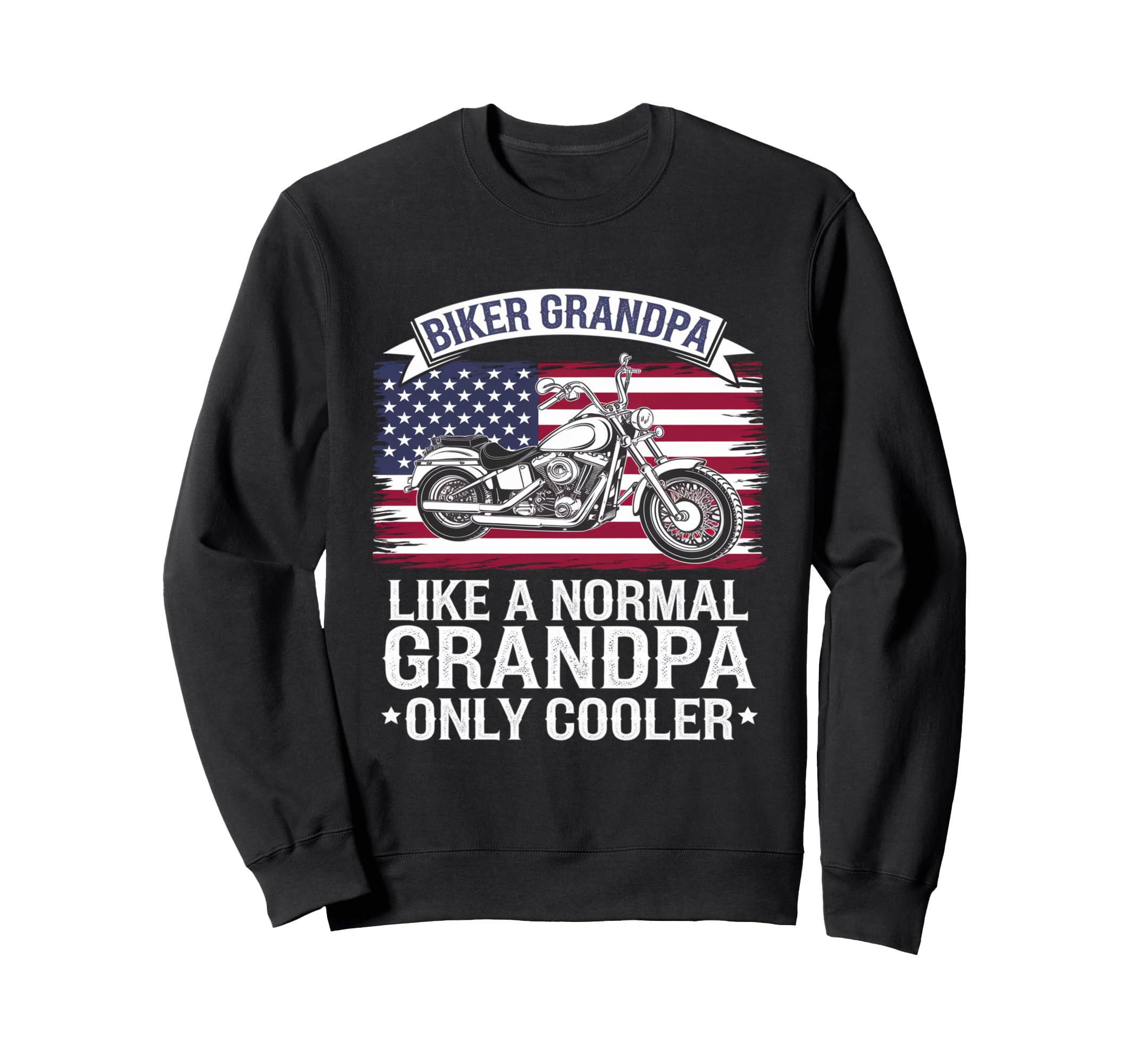 Funny Motorcycle Biker Grandpa Sweatshirt - Custom Art Print for Adults - T-Shirt, Sweatshirt, Hoodie