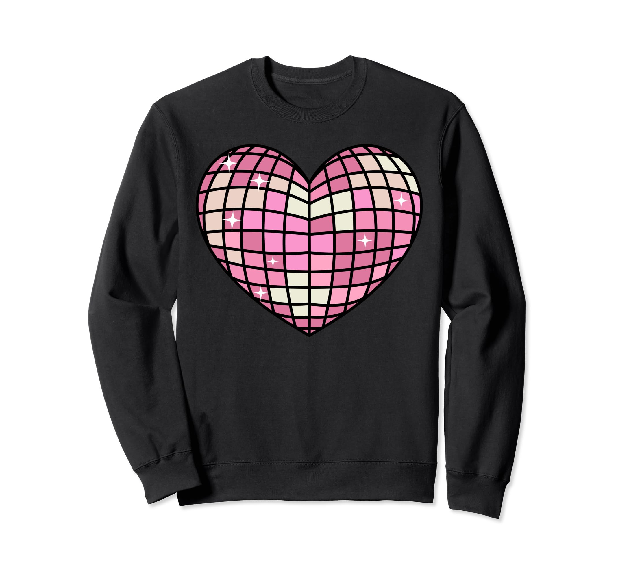 Danish Pastel Aesthetic Heart Disco Sweatshirt - Fun Novelty Design Unisex - T-Shirt, Sweatshirt, Hoodie