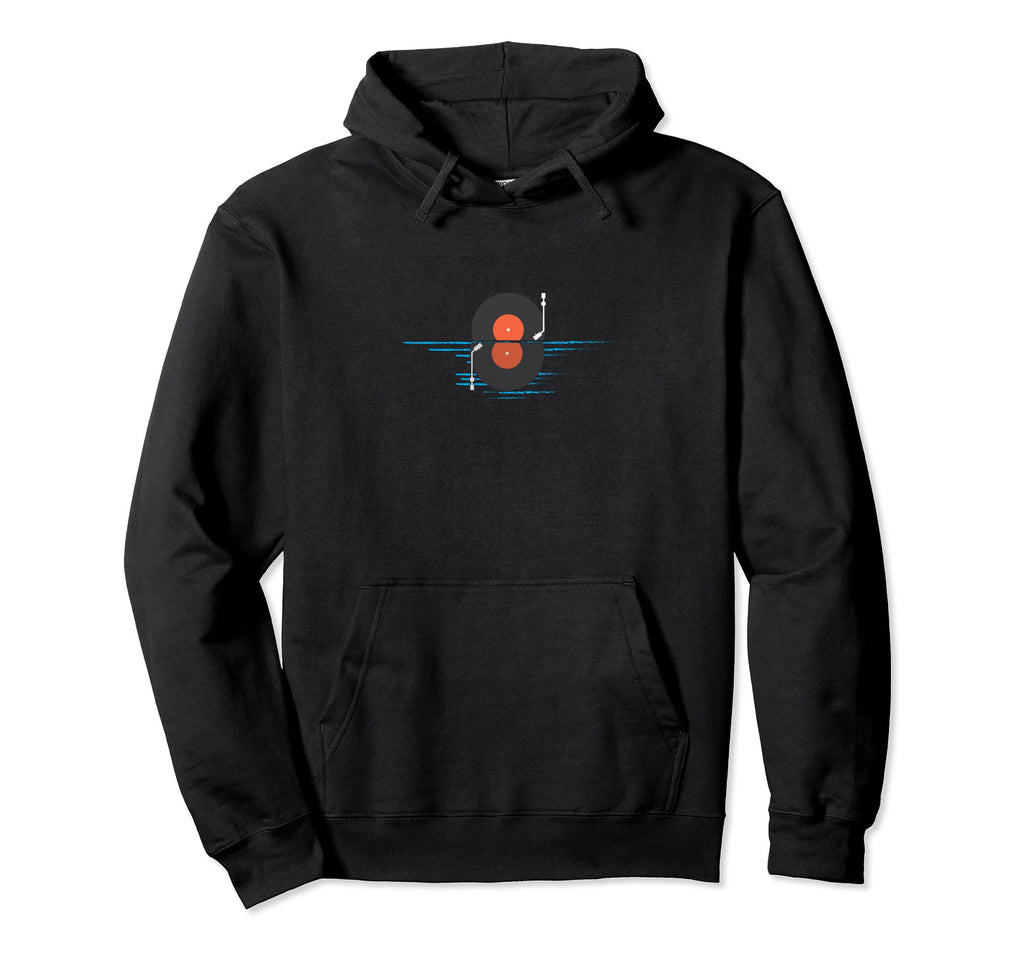 Lp Record Player Turntable Hoodie - Fun Novelty Design Men Women - T-Shirt, Sweatshirt, Hoodie