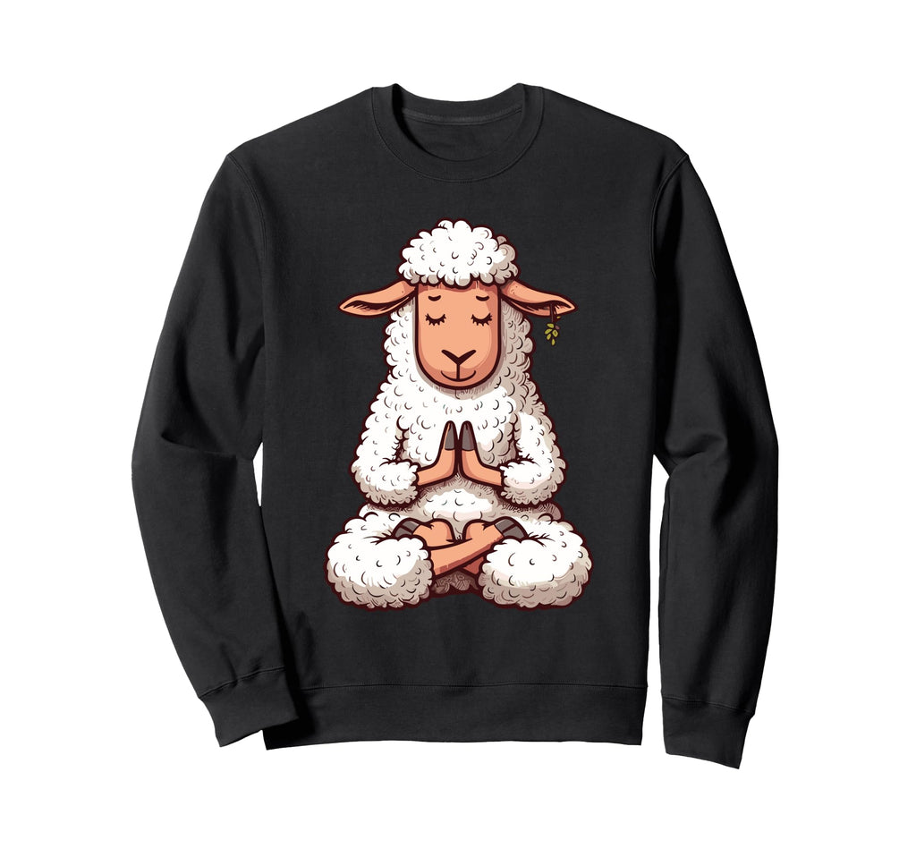 Meditation Sheep Yoga Pose Sweatshirt - Streetwear Style for Adults - T-Shirt, Sweatshirt, Hoodie