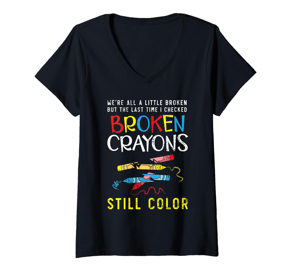 Womens Broken Crayons Still Color T-Shirt - Novelty Apparel for Adults - T-Shirt, Sweatshirt, Hoodie