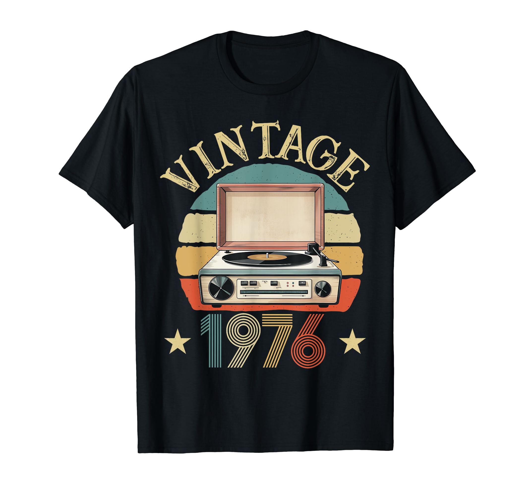 1976 Born 1976 Sunset Vinyl Record T-Shirt - Aesthetic Graphic Men Women - T-Shirt, Sweatshirt, Hoodie