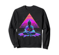 Synthwave Buddha Cyberpunk 80S Sci Sweatshirt - Graphic Print for Adults - T-Shirt, Sweatshirt, Hoodie
