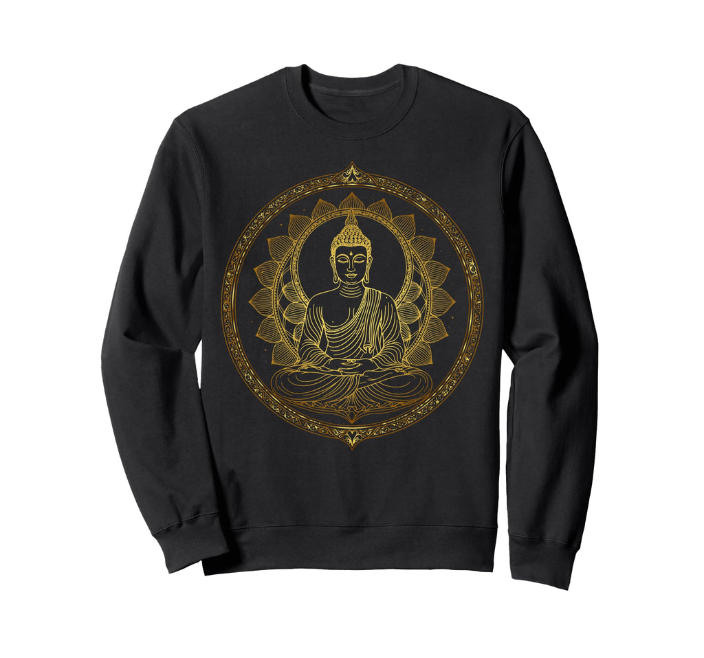Spiritual Buddha Meditation Minimal Sweatshirt - Graphic Print Men Women - T-Shirt, Sweatshirt, Hoodie