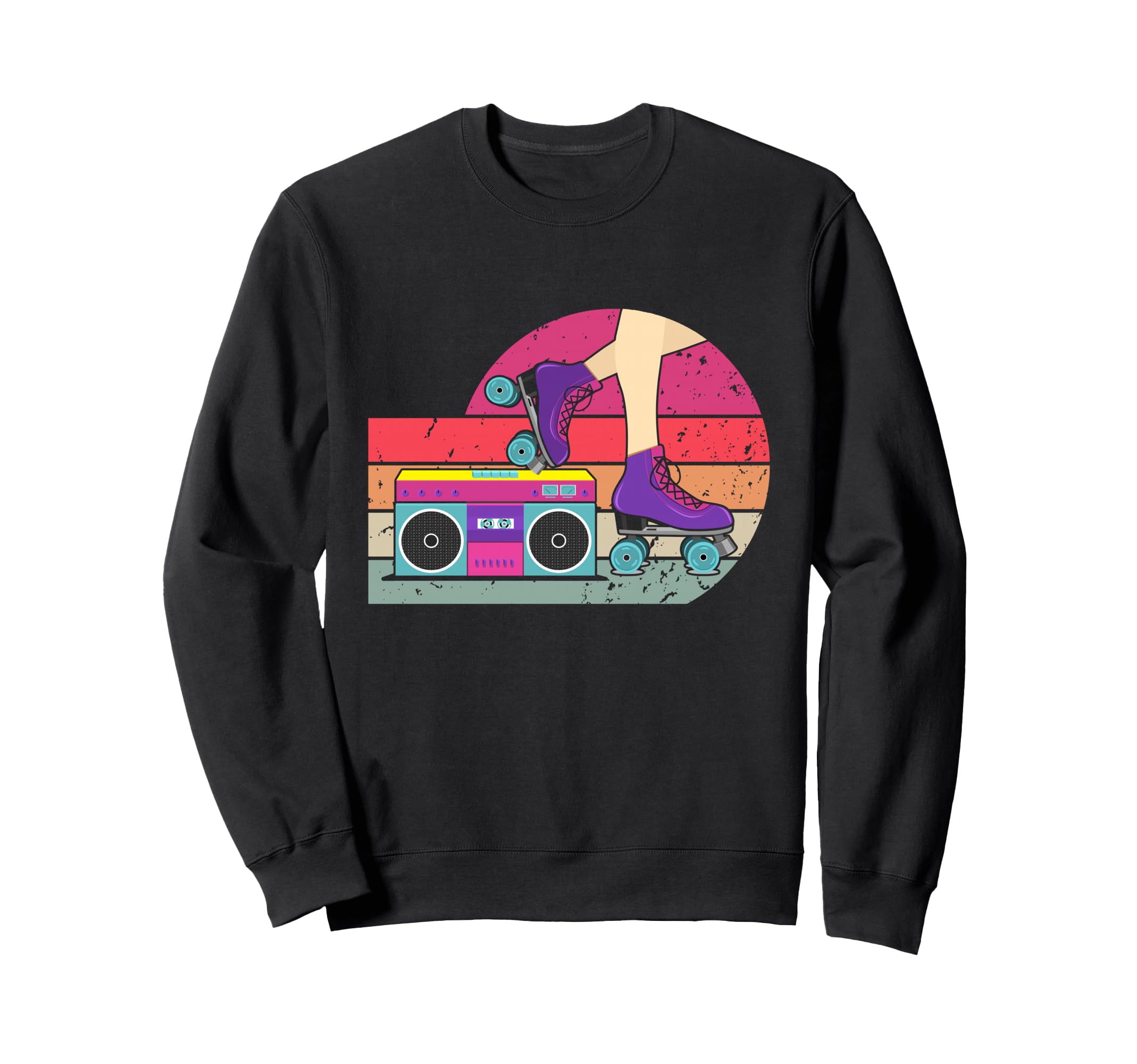 70S Roller Skate Radio Skating Sweatshirt - Aesthetic Graphic Men Women - T-Shirt, Sweatshirt, Hoodie
