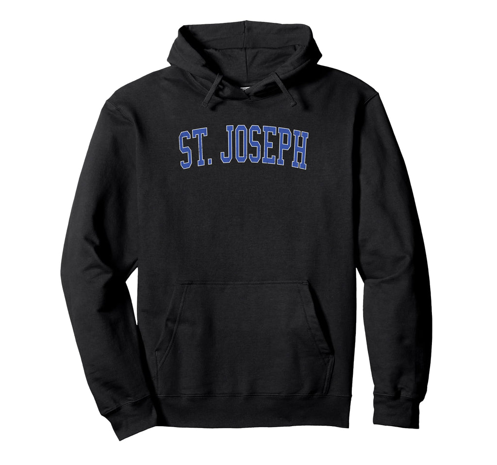 St Joseph Mo Distressed Blue Varsity Hoodie - Trendy Graphic Men Women - T-Shirt, Sweatshirt, Hoodie