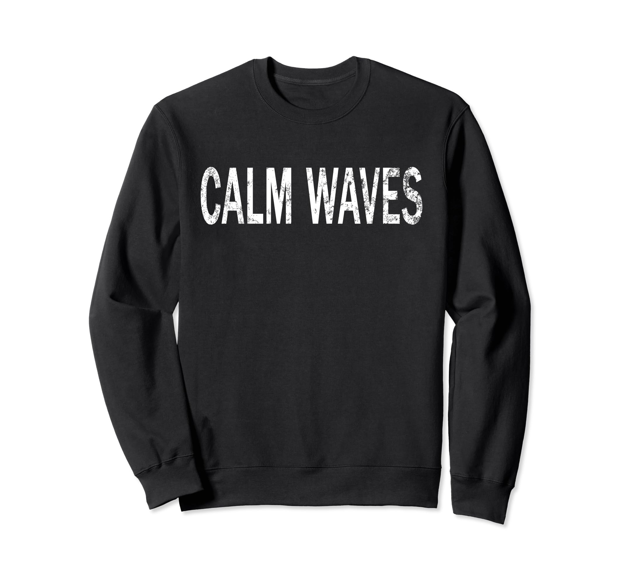 Calm Waves Distressed Sweatshirt - Aesthetic Graphic for Adults - T-Shirt, Sweatshirt, Hoodie