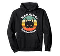 Warning Bad Cattitude Funny Annoyed Cat Hoodie - Minimalist Print Unisex - T-Shirt, Sweatshirt, Hoodie