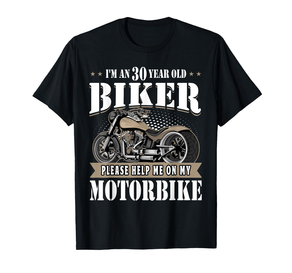 30Th Biker Birthday Gifts Motorcycle T-Shirt - Unique Graphic for Adults - T-Shirt, Sweatshirt, Hoodie