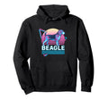 Beagle Synthwave Aesthetic Dog Lover Hoodie - Graphic Print for Adults - T-Shirt, Sweatshirt, Hoodie