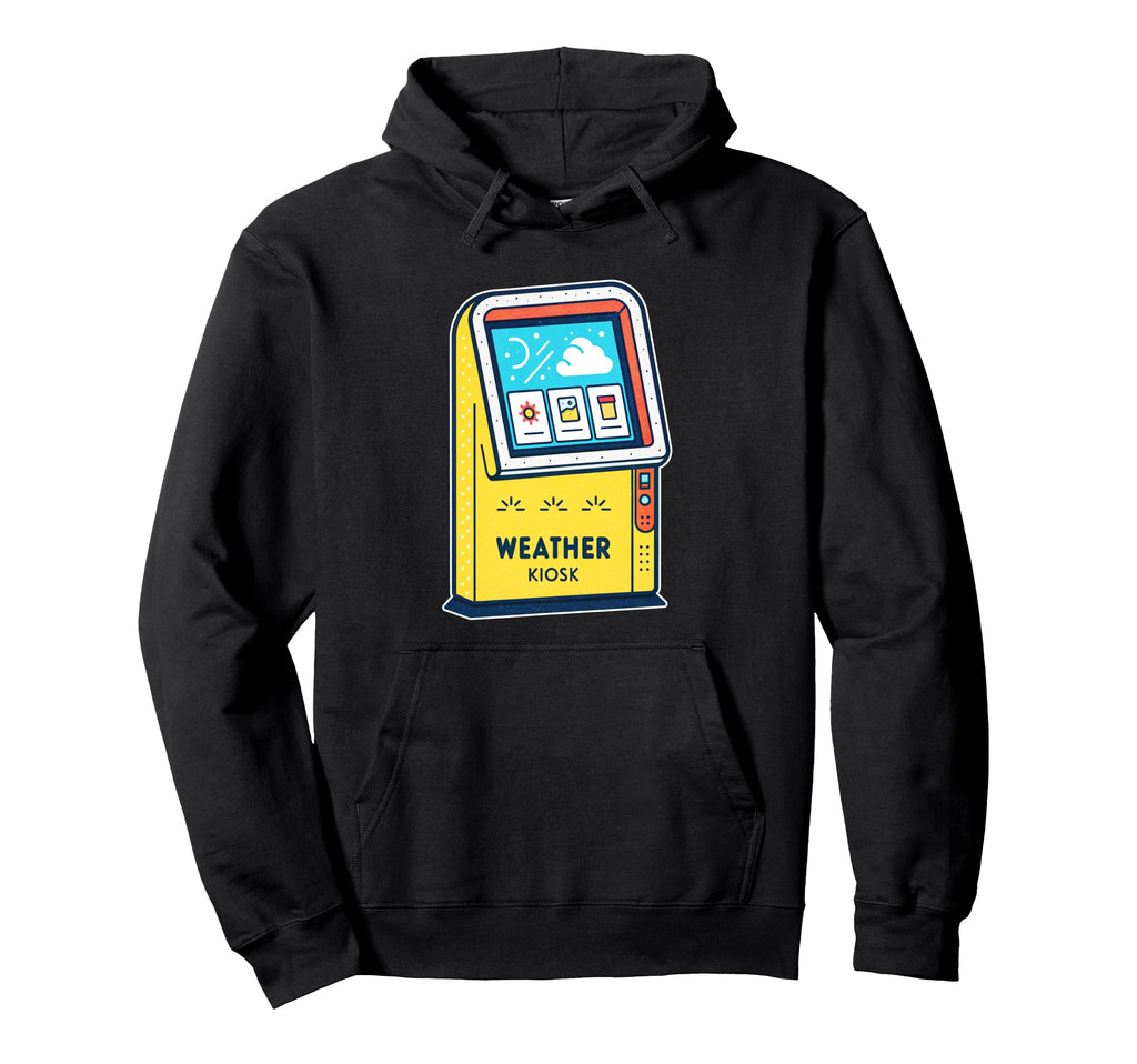 Weather Kiosk Illustration Hoodie - Novelty Apparel Unisex - T-Shirt, Sweatshirt, Hoodie