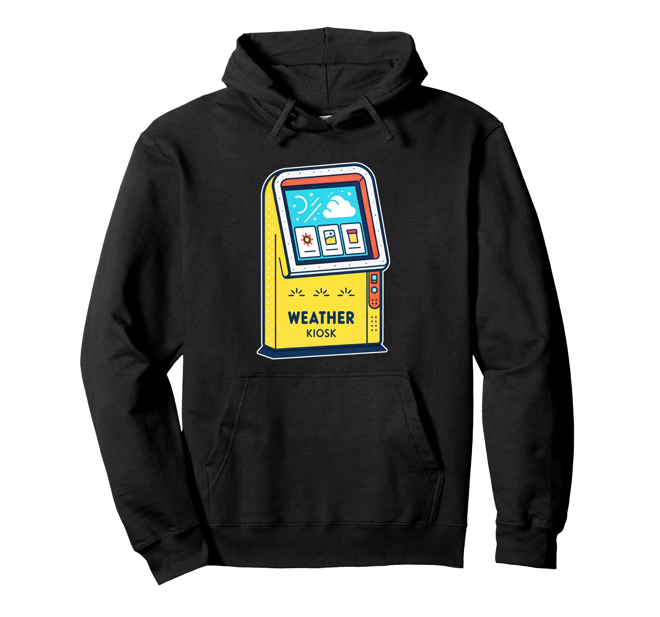 Weather Kiosk Illustration Hoodie - Novelty Apparel Unisex - T-Shirt, Sweatshirt, Hoodie