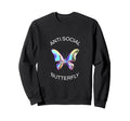 Anti Social Butterfly Introverts Sweatshirt - Unique Graphic for Adults - T-Shirt, Sweatshirt, Hoodie