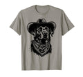 Western Black Labrador Cowboy Hat And T-Shirt - Novelty Apparel Unisex - T-Shirt, Sweatshirt, Hoodie