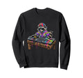 Dj Raccoon Melt Wax 90S Vinyl Sweatshirt - Novelty Apparel for Adults - T-Shirt, Sweatshirt, Hoodie