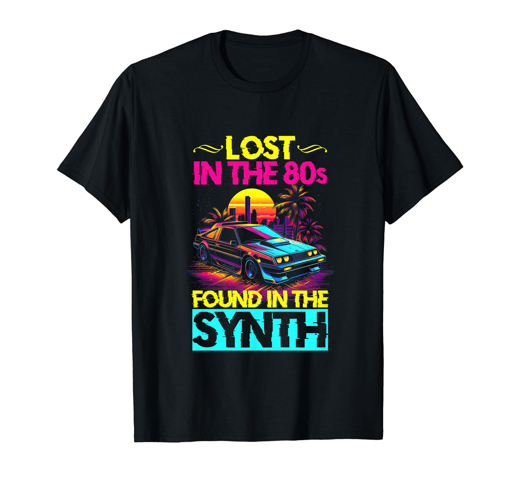 Microgenre Eighties Lost 80S Found Synthwave T-Shirt - Graphic Print Unisex - T-Shirt, Sweatshirt, Hoodie