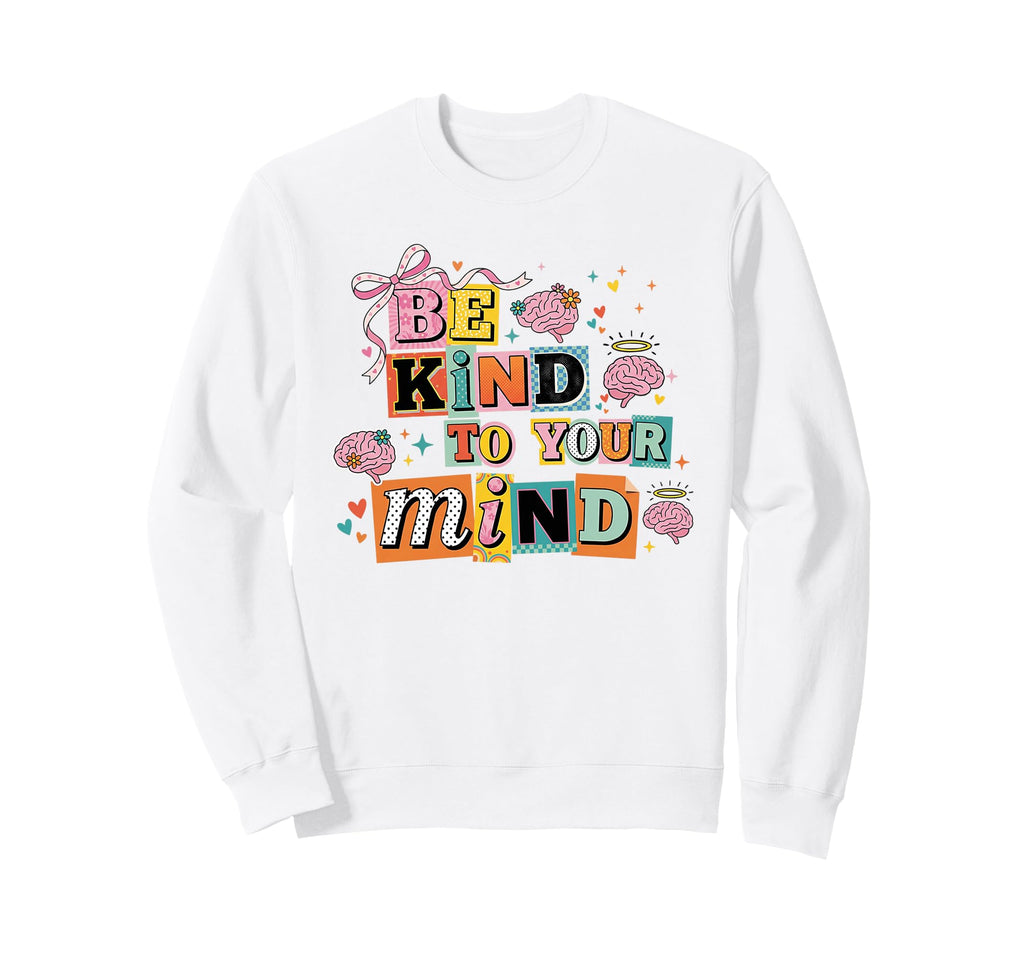 Nurture Your Thoughts Collage Brain Sweatshirt - Unique Graphic for Adults - T-Shirt, Sweatshirt, Hoodie