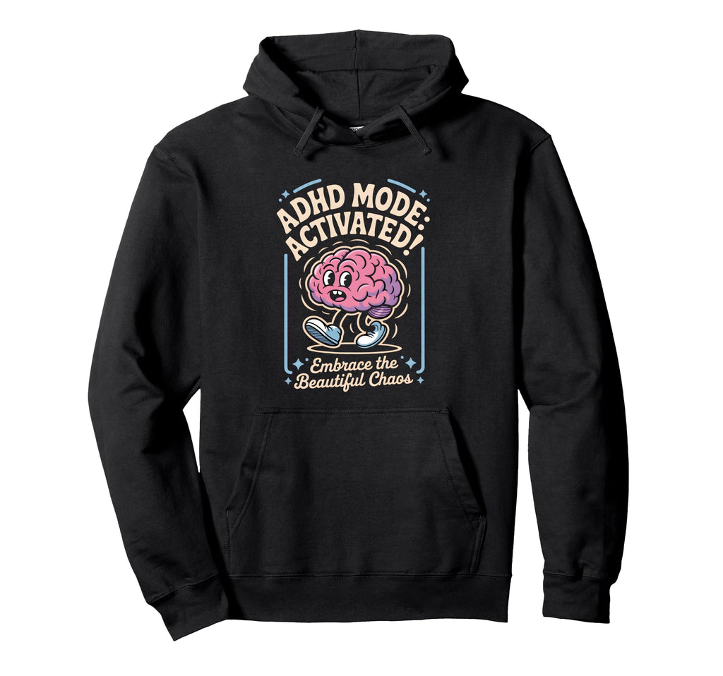 Chaos Doodle Collage Hoodie - Casual Everyday Wear for Adults - T-Shirt, Sweatshirt, Hoodie