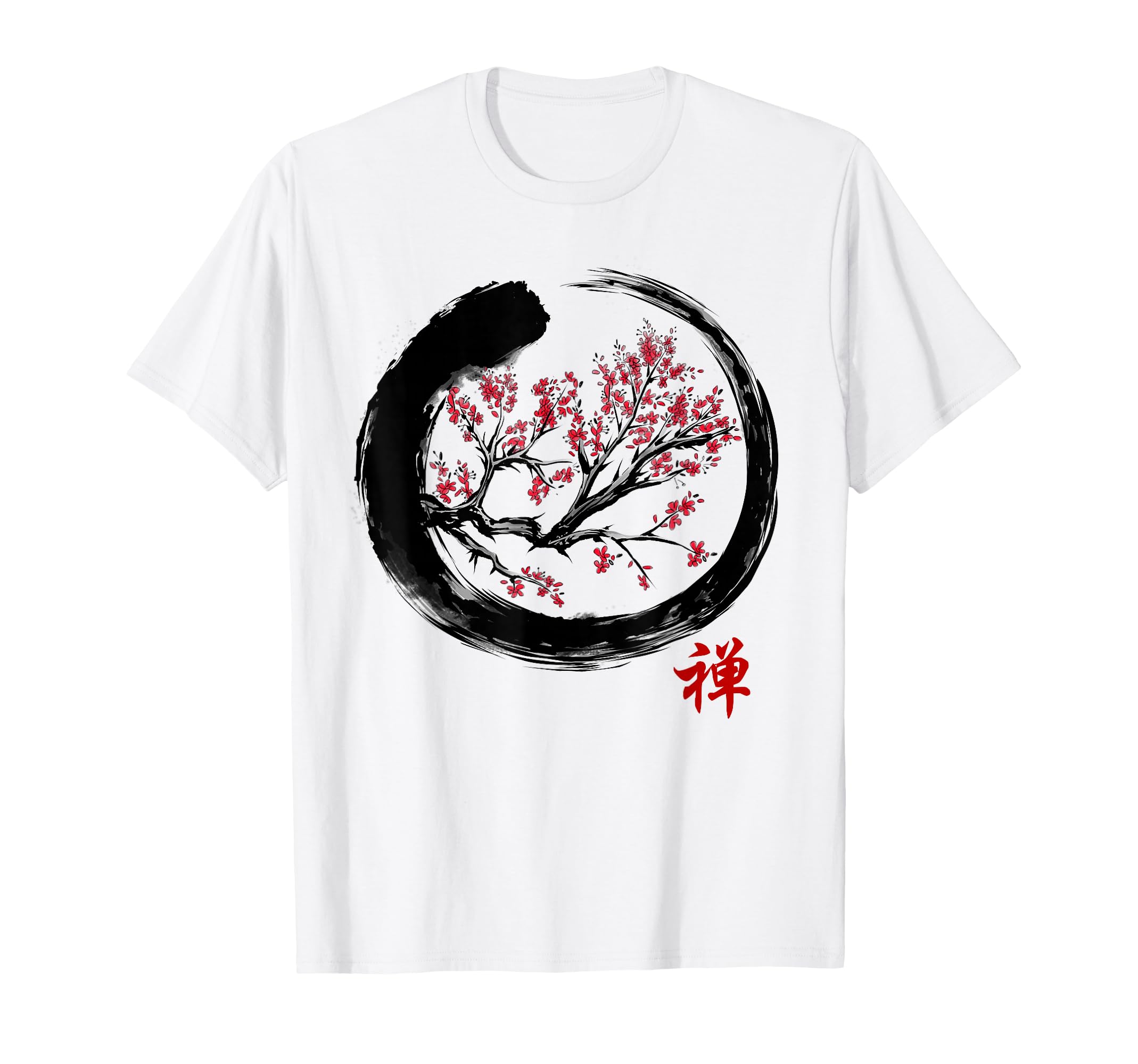 Japanese Calligraphy Zen Buddhist T-Shirt - Minimalist Print Men Women - T-Shirt, Sweatshirt, Hoodie