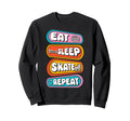 Roller Skating Skate 1970S Eat Sleep Sweatshirt - Minimalist Print Unisex - T-Shirt, Sweatshirt, Hoodie