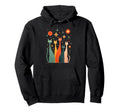 Stylish Cats Mid Century Art Hoodie - Novelty Apparel Men Women - T-Shirt, Sweatshirt, Hoodie
