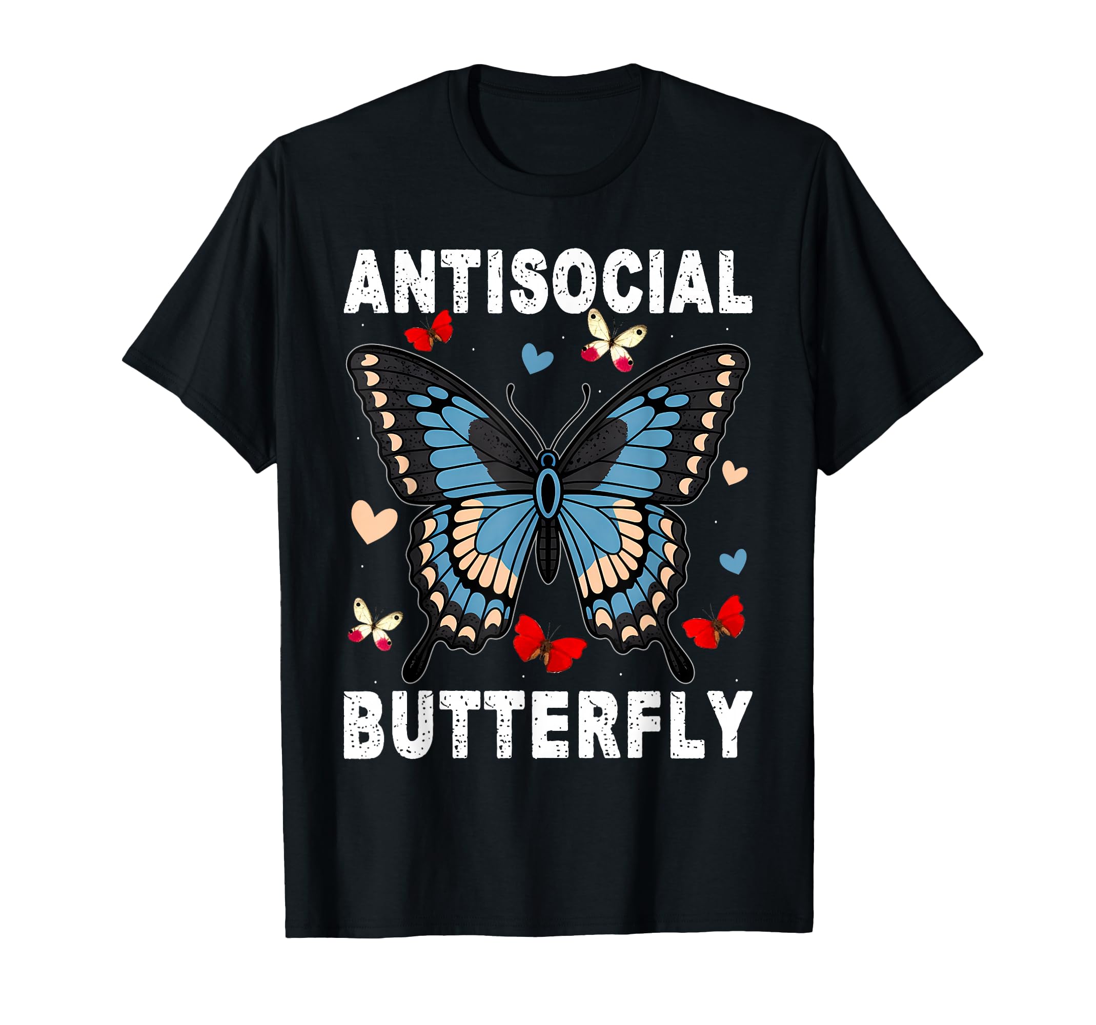 Antisocial Butterfly Grunge Fairycore T-Shirt - Unique Graphic Unisex - T-Shirt, Sweatshirt, Hoodie