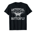 Antisocial Butterfly Funny Introvert T-Shirt - Minimalist Print Men Women - T-Shirt, Sweatshirt, Hoodie