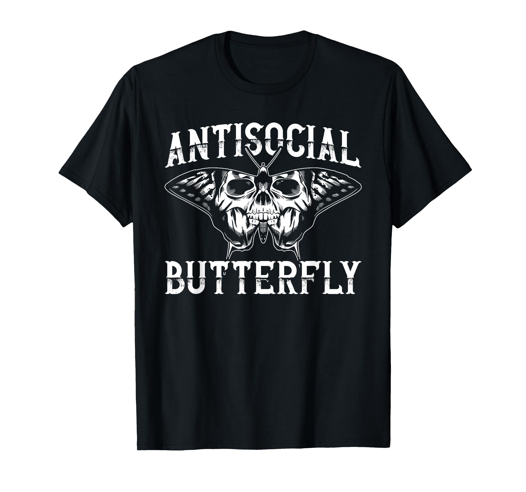 Antisocial Butterfly Funny Introvert T-Shirt - Minimalist Print Men Women - T-Shirt, Sweatshirt, Hoodie