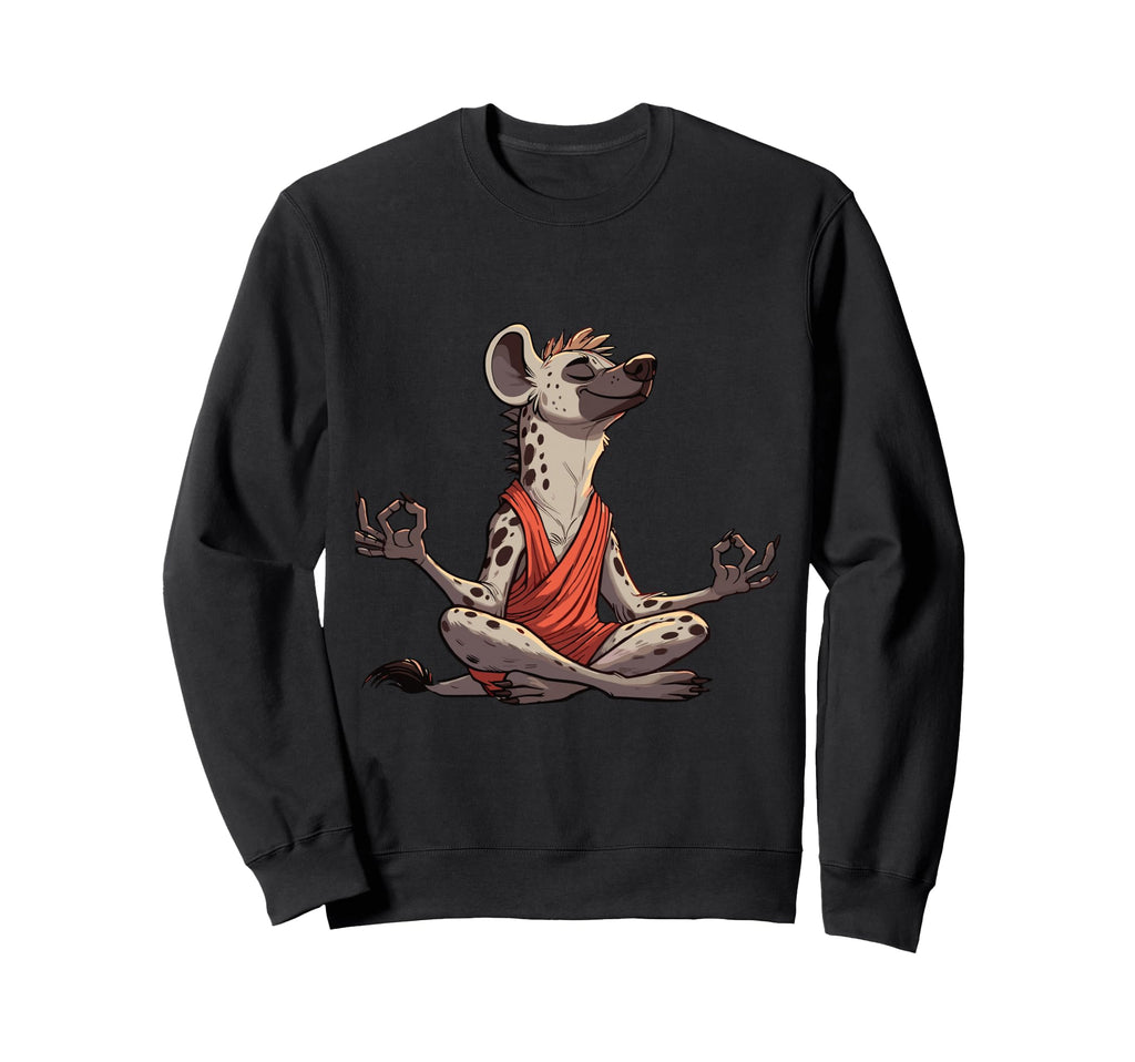 Meditation Hyena Yoga Pose Sweatshirt - Fun Novelty Design for Adults - T-Shirt, Sweatshirt, Hoodie