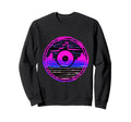 Vinyl Record Vaporwave Turntable Sweatshirt - Minimalist Print for Adults - T-Shirt, Sweatshirt, Hoodie