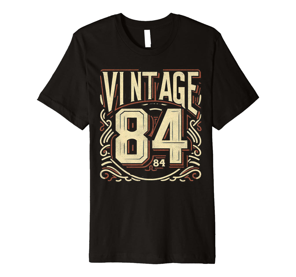 1984 Birthday 84 Born 1984 Typography T-Shirt - Graphic Print for Adults - T-Shirt, Sweatshirt, Hoodie