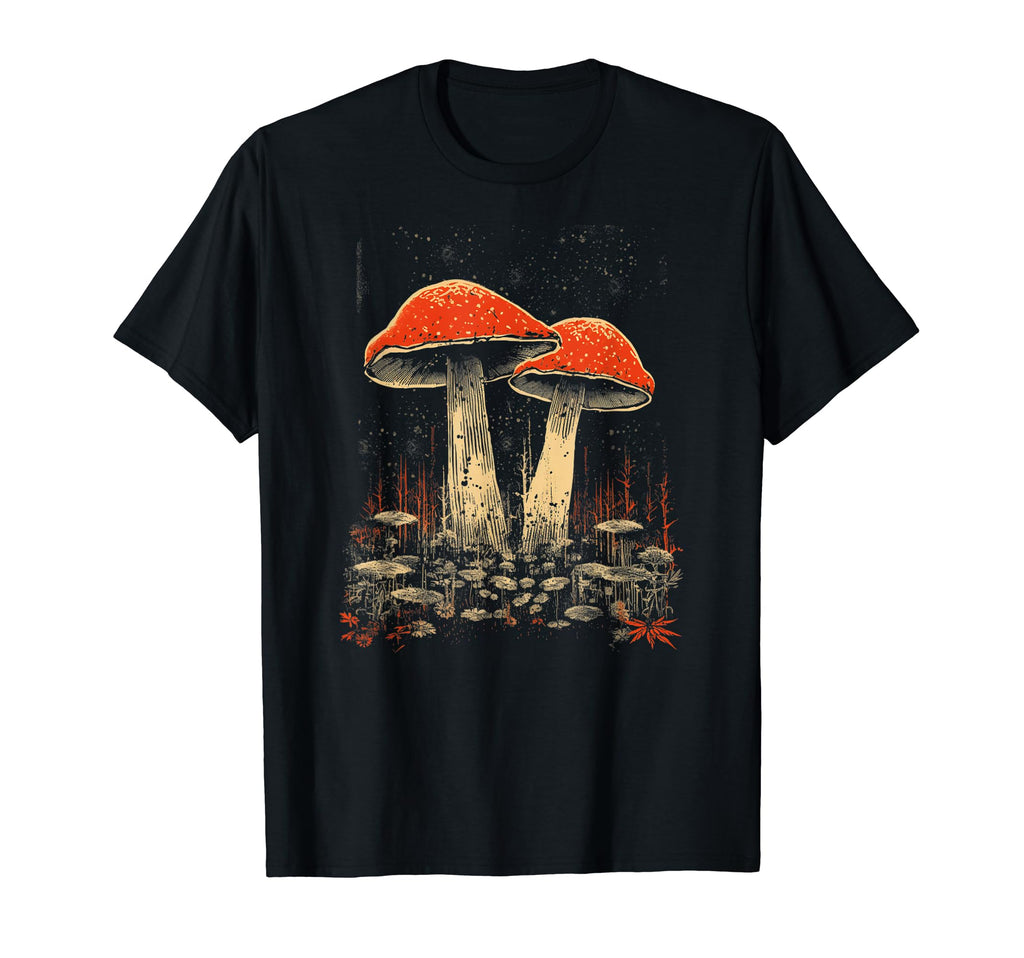Mushroom Fungi Grunge Distressed 22 T-Shirt - Novelty Apparel Unisex - T-Shirt, Sweatshirt, Hoodie
