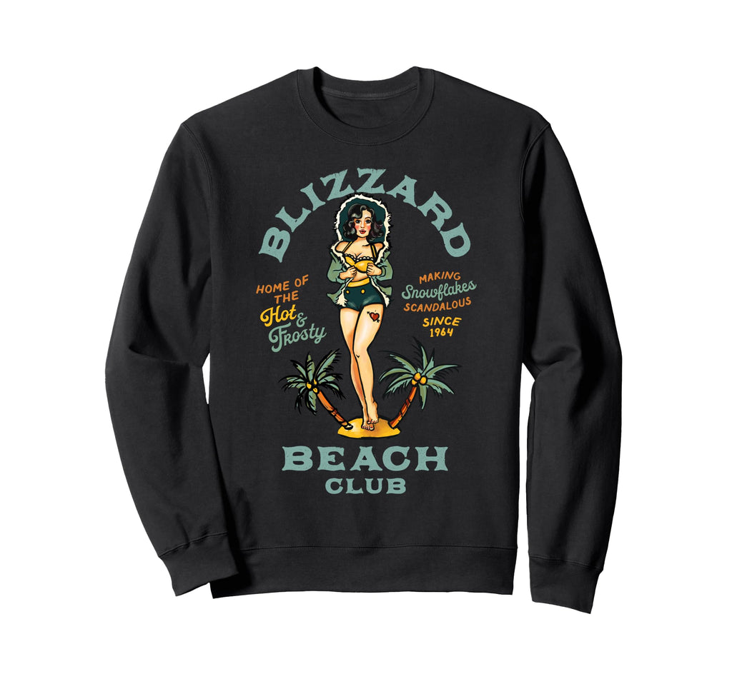 Pin Up Beach Bar Sailor Jerry Sweatshirt - Aesthetic Graphic for Adults - T-Shirt, Sweatshirt, Hoodie