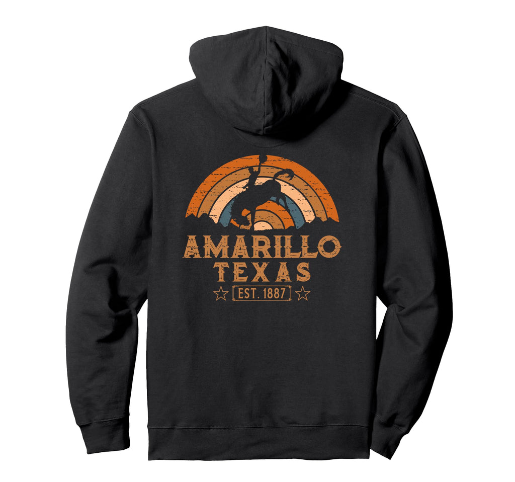 Amarillo Texas Tx Wild West Cowboy Hoodie - Minimalist Print Unisex - T-Shirt, Sweatshirt, Hoodie