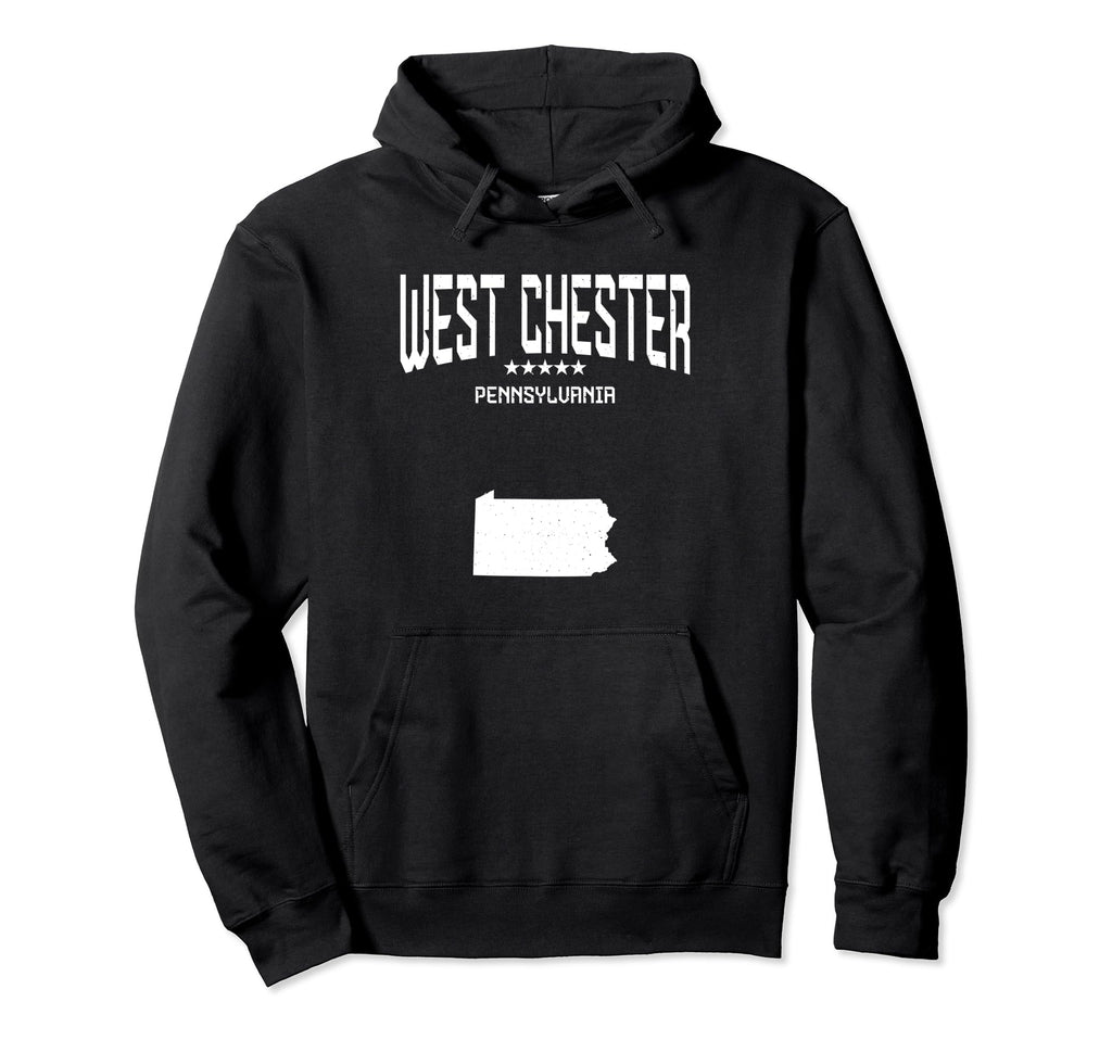 West Chester Pennsylvania Pa Throwback Hoodie - Minimalist Print for Adults - T-Shirt, Sweatshirt, Hoodie