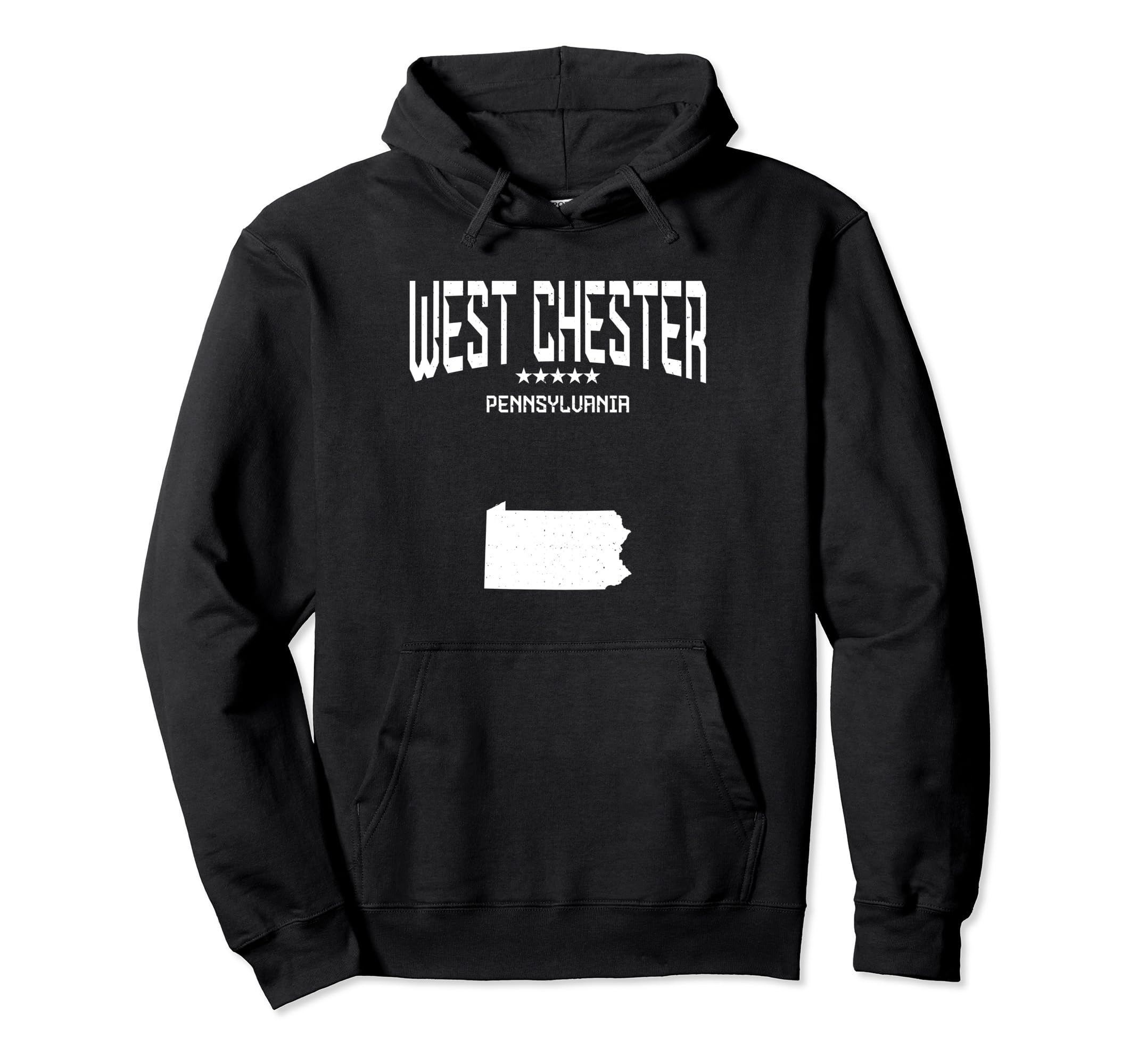 West Chester Pennsylvania Pa Throwback Hoodie - Minimalist Print for Adults - T-Shirt, Sweatshirt, Hoodie