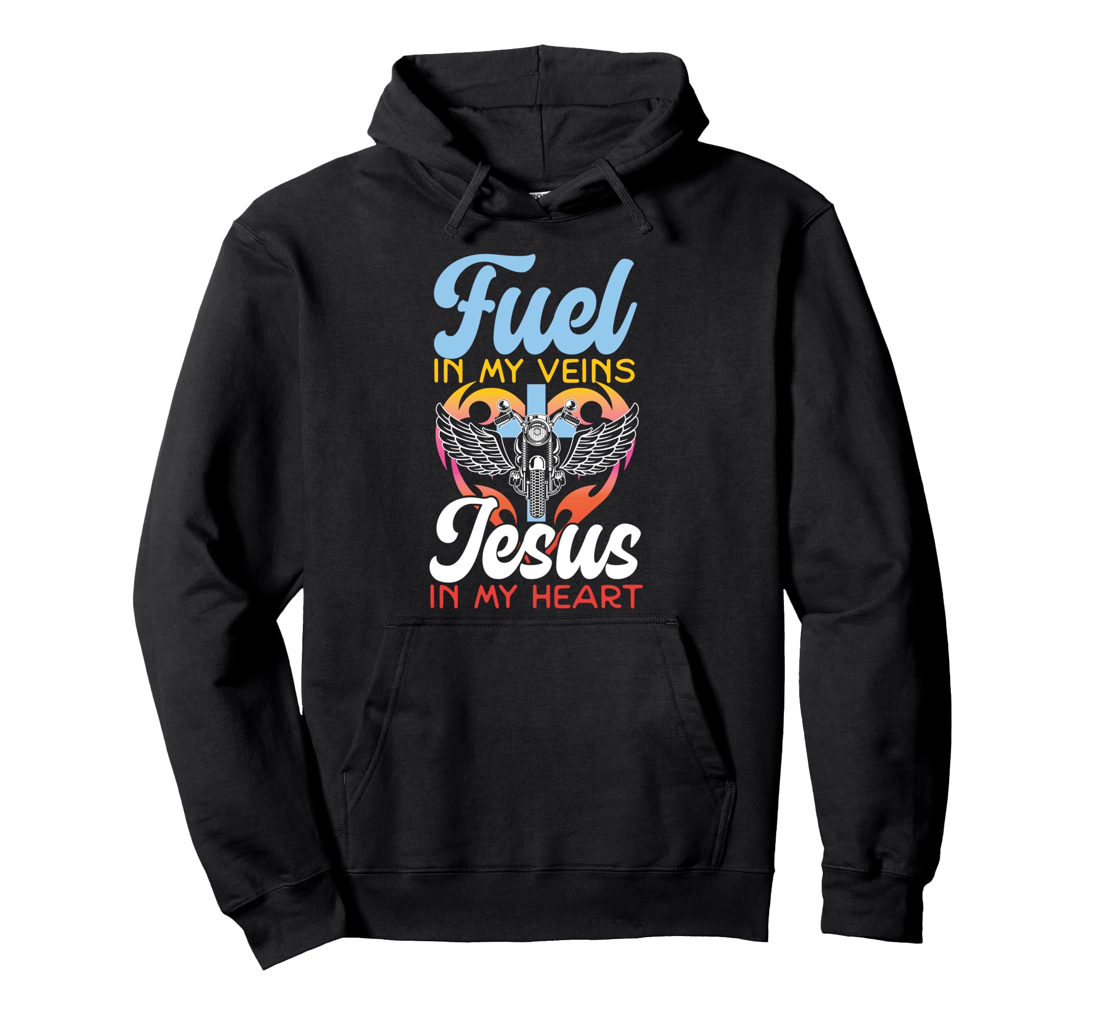 Motorcycle Biker Jesus Faith Christian Hoodie - Unique Graphic Men Women - T-Shirt, Sweatshirt, Hoodie