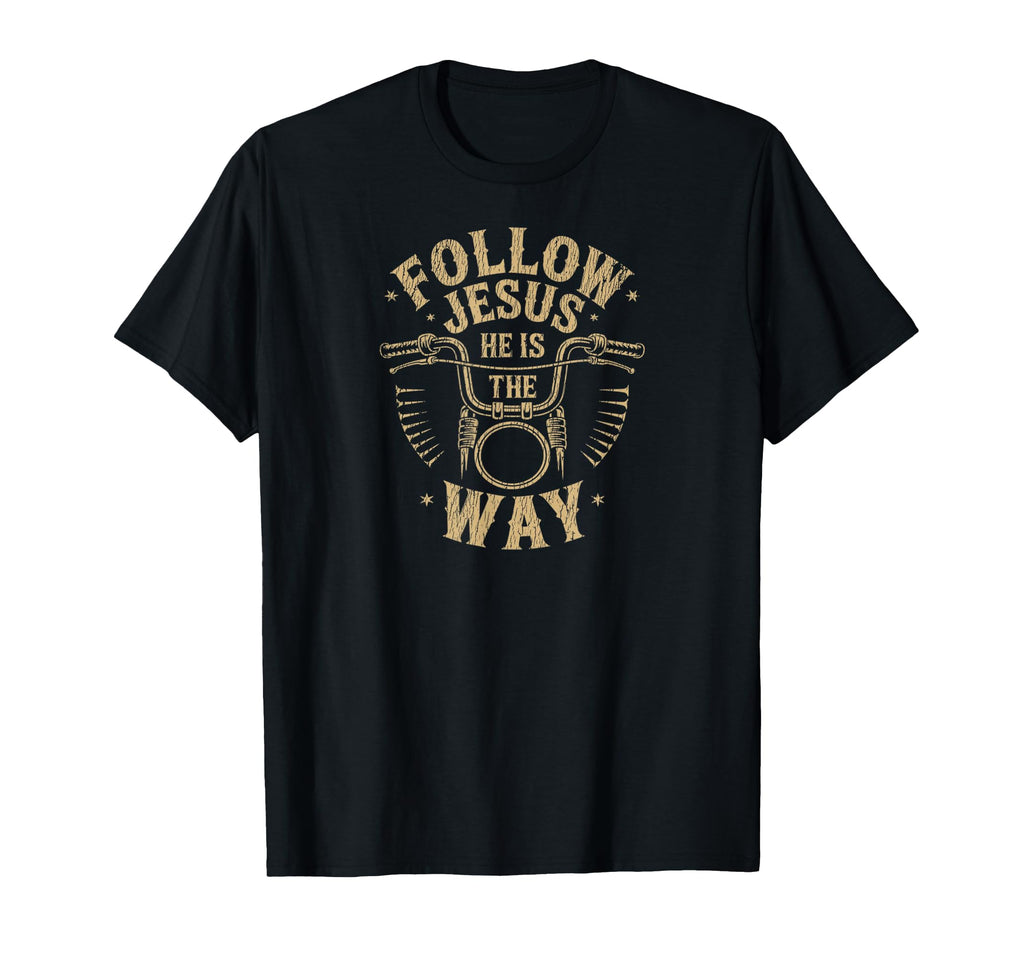 Jesus He Is Way Christian Motorcycle T-Shirt - Novelty Apparel for Adults - T-Shirt, Sweatshirt, Hoodie