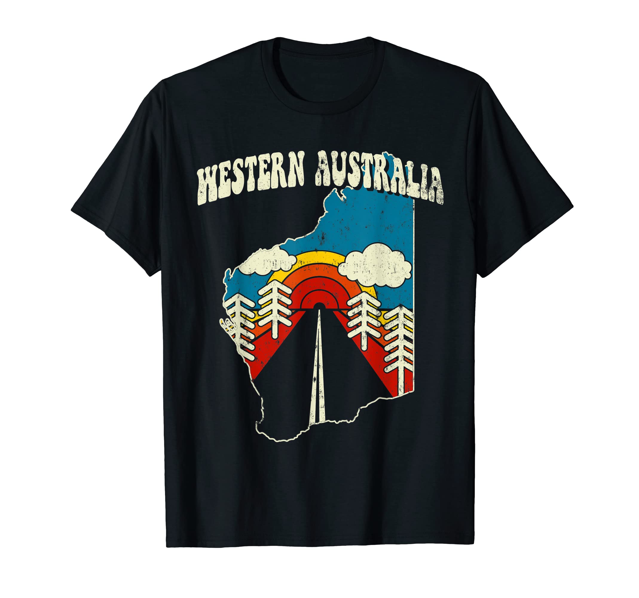 Western Australia State Rainbow T-Shirt - Custom Art Print for Adults - T-Shirt, Sweatshirt, Hoodie