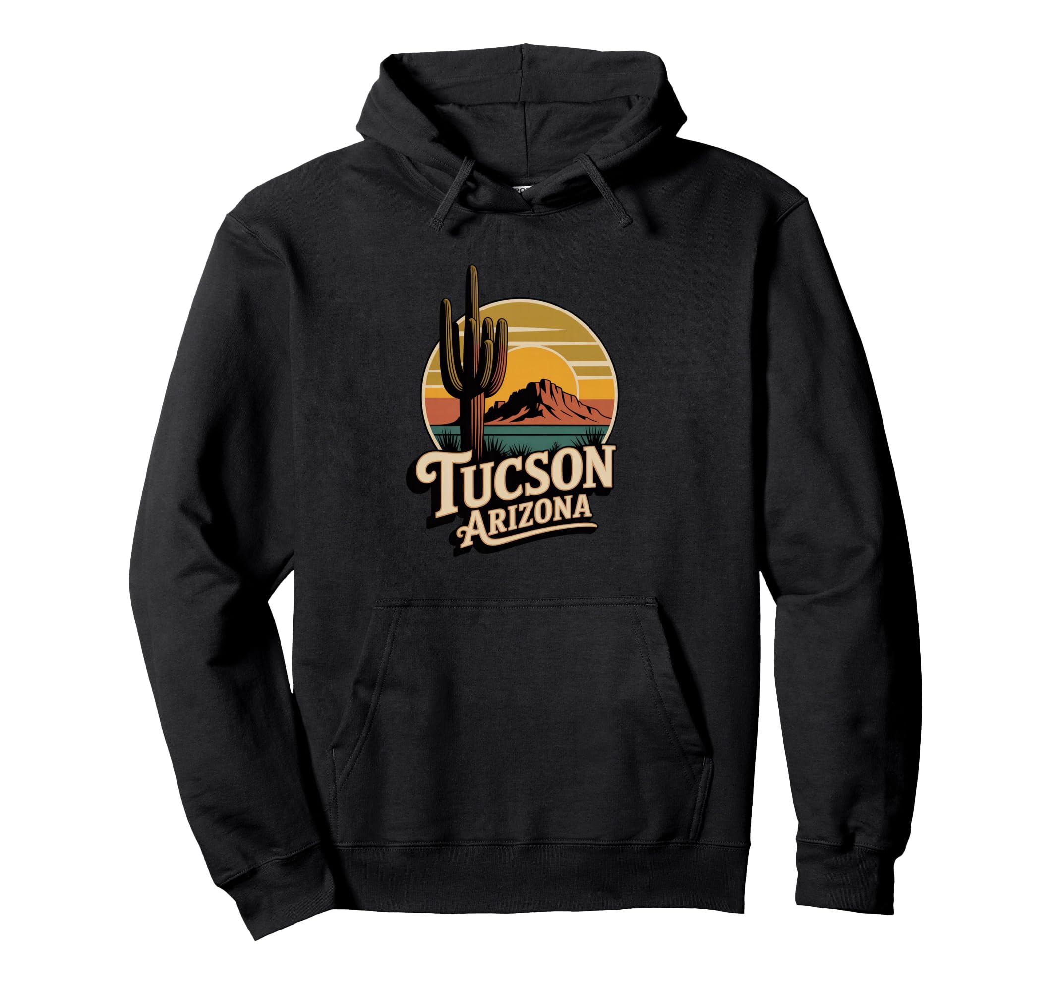 Tucson Arizona Desert Sunset Saguaro Hoodie - Aesthetic Graphic Men Women - T-Shirt, Sweatshirt, Hoodie